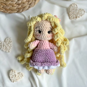 2in1 PDF Crochet doll pattern Rapunzel and Pascal/ Princess Crochet pattern / amigurumi doll pattern / princess amigurumi pattern image 8