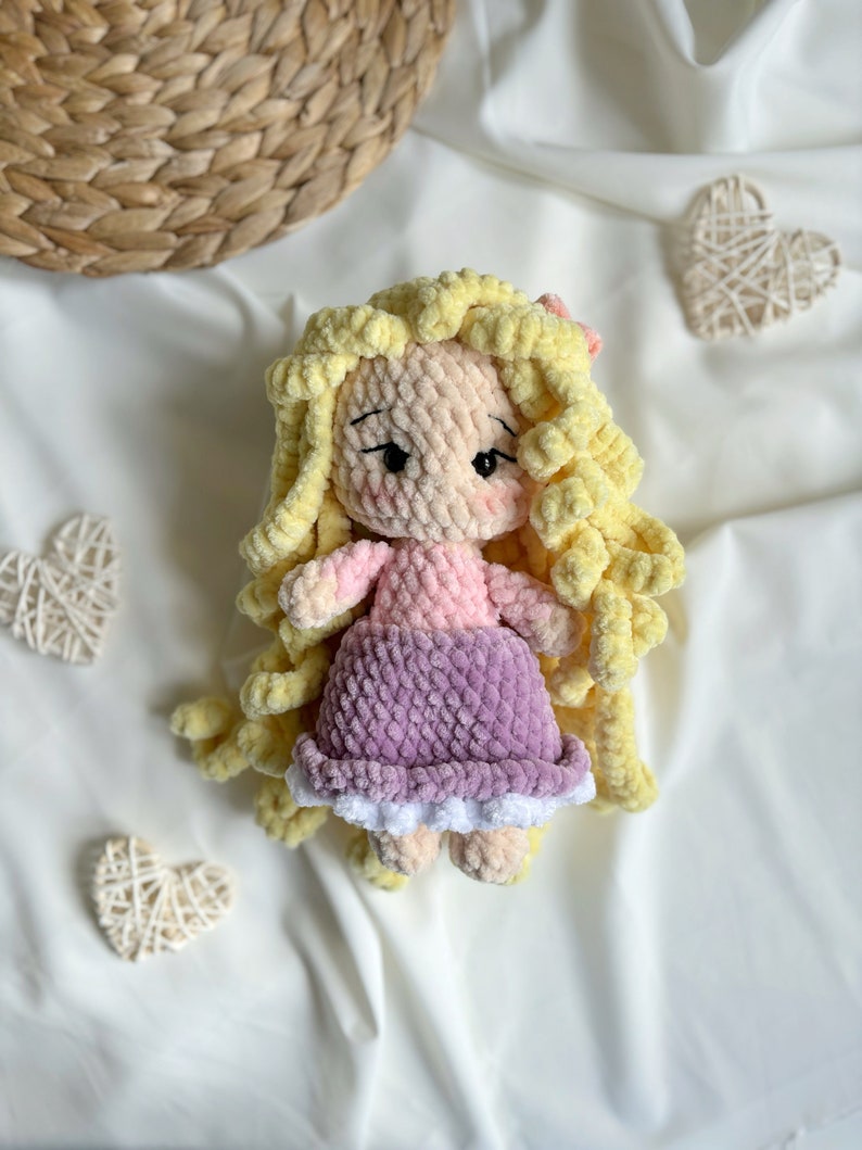 2in1 PDF Crochet doll pattern Rapunzel and Pascal/ Princess Crochet pattern / amigurumi doll pattern / princess amigurumi pattern zdjęcie 8