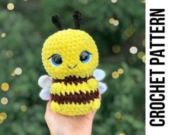 Patrón de ganchillo sin costuraBee Betty / Amigurumi Bumblebee Plushie / No Sew Kawaii Plushies Amigurumi Toy / Lindo peluche