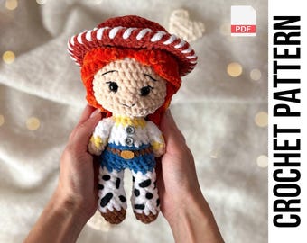 PDF Crochet Cowgirl Toy / amigurumi doll pattern / toy amigurumi pattern