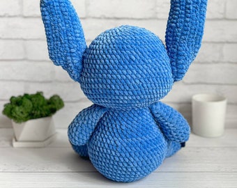 3in1 PDFかぎ針編みパターン ジャンボブルー＆ピンクのエイリアン