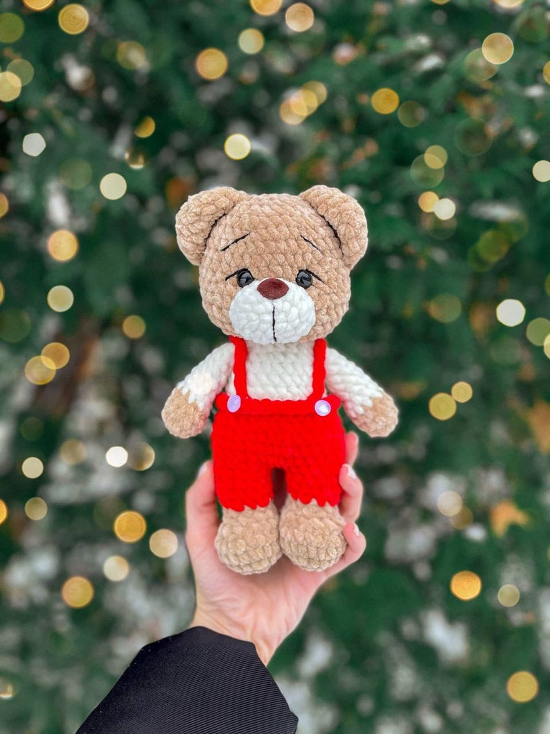 Low-Sew Bear Barry Crochet Pattern, Valentines Day Amigurumi Bear, Crochet bear pattern zdjęcie 2