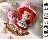 2in1 PDF Crochet Strawberry Doll Pattern / amigurumi doll pattern / princess amigurumi pattern / cat crochet pattern