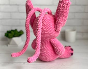 3in1 PDFかぎ針編みパターン ジャンボブルー＆ピンクのエイリアン