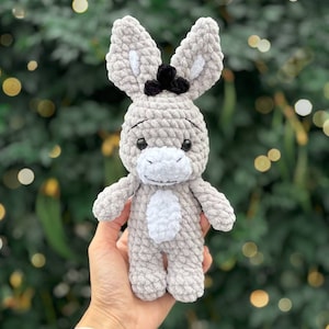 Low-Sew 4in1 Bundle PDF CROCHET PATTERN Green Ogre and Friends | crochet cat, donkey, puss | easy amigurumi baby toy image 3