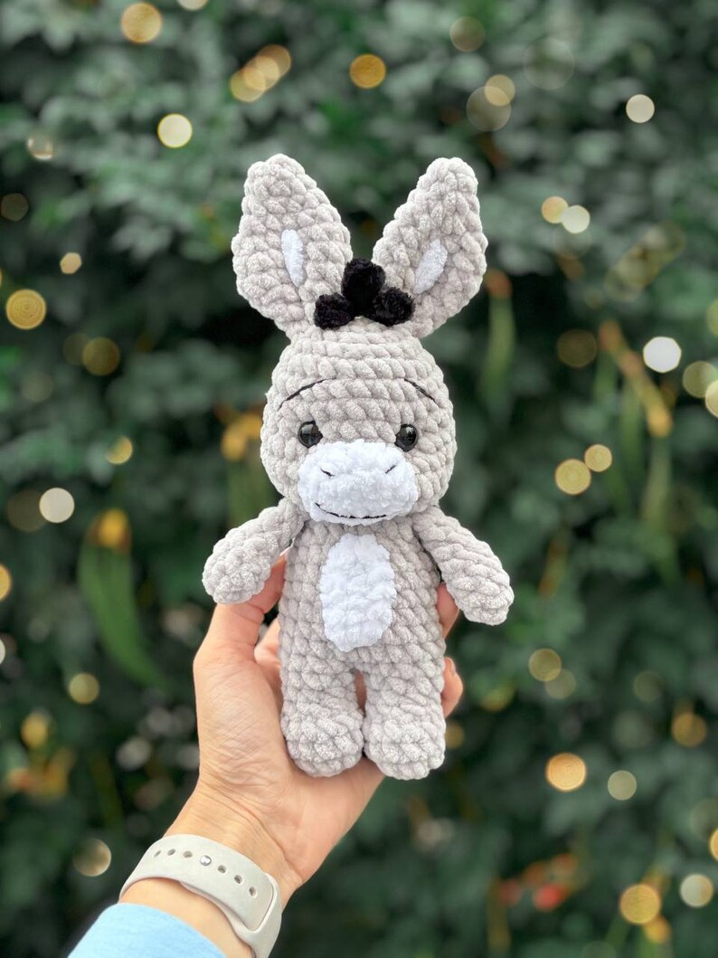Low-Sew 4in1 Bundle PDF CROCHET PATTERN Green Ogre and Friends | crochet cat, donkey, puss | easy amigurumi baby toy image 3