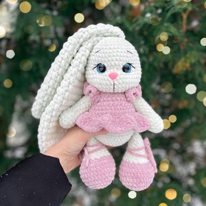 Crochet Valentines Day Pattern Bunny Katie, Crochet Bunny, Amigurumi Bunny, Stuffed Bunny plush pattern amigurumi animals zdjęcie 2