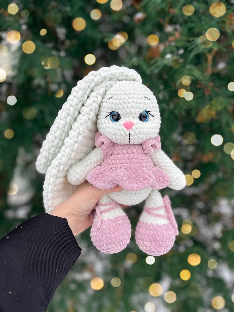 Crochet Valentines Day Pattern Bunny Katie, Crochet Bunny, Amigurumi Bunny, Stuffed Bunny plush pattern amigurumi animals zdjęcie 2