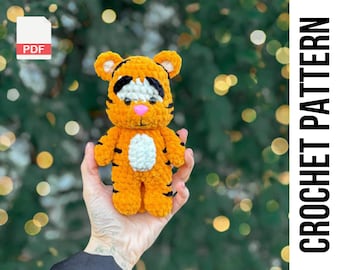 PDF Winnie Pooh Tigger Crochet Pattern / Amigurumi crochet pattern / easy amigurumi baby toy / Eeyore, Roo, Piglet