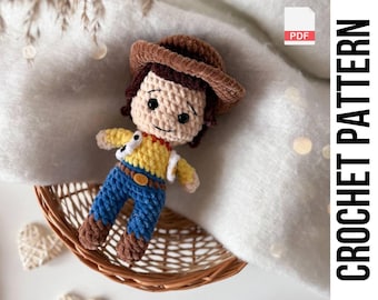 PDF Häkelanleitung Sheriff Spielzeug / Amigurumi-Puppe / Häkelanleitung für Amigurumi Spielzeug