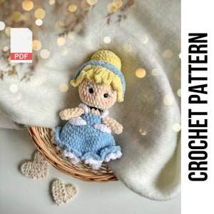 Low-Sew PDF Crochet doll pattern Cinderella / Princess Crochet pattern / amigurumi doll pattern / princess amigurumi pattern