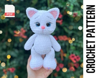 Crochet Pattern Kitten Kaya, Crochet Cat, Amigurumi Cat, Amigurumi Kitty, Stuffed cat plush pattern amigurumi animals
