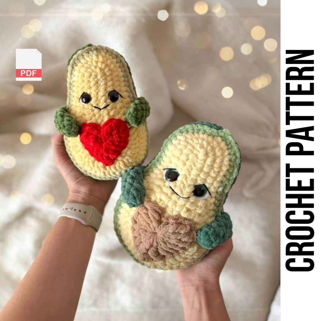 DIY 3Dデコ　ayaちゃん Low-sew PDF CROCHET PATTERN Lovecado, Avocado, Easy Amigurumi Baby