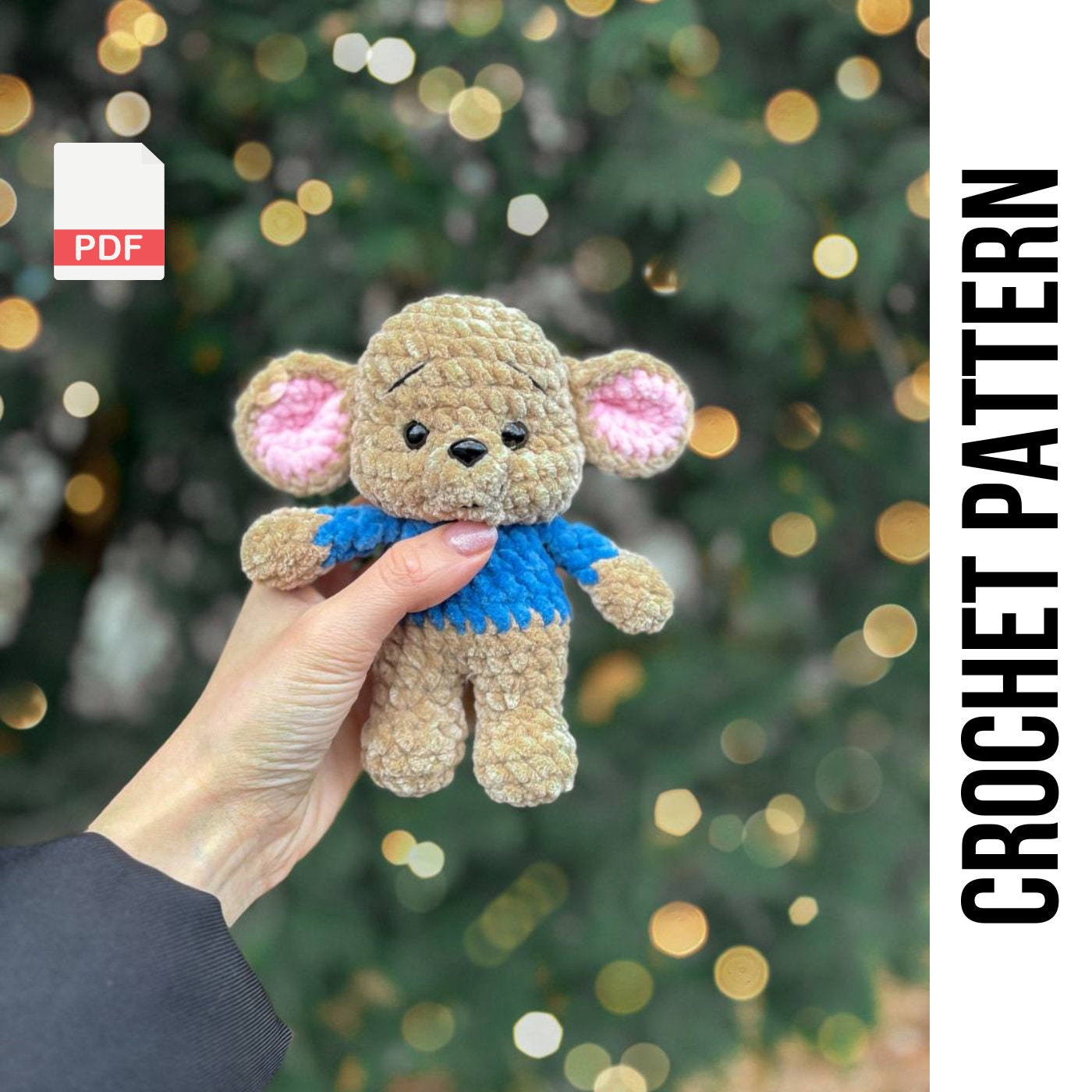 Low-sew PDF Winnie Pooh Roo Crochet Pattern / Amigurumi Crochet Pattern ...