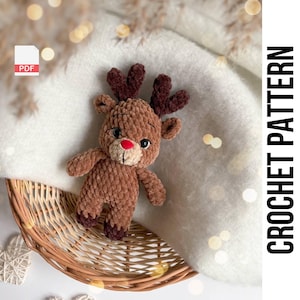 Low-Sew PDF CHRISTMAS CROCHET Pattern Deer Rudolf | Christmas Tree, Christmas Bundle, Santa Claus, Elf, Crochet Pattern