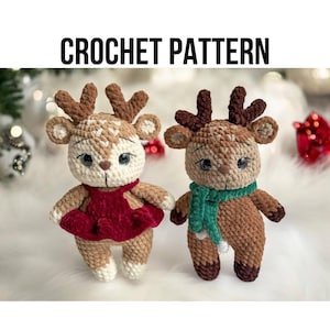 Crochet Pattern Deer Giselle, Amigurumi Deer, Amigurumi Fawn, Crochet Fawn Pattern, Carochet Reindeer Pattern