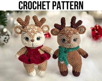 Häkelanleitung Hirsch Giselle, Amigurumi Reh, Amigurumi Rehkitz, Reh Häkelanleitung, Rentier Carochet