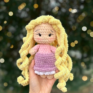 2in1 PDF Crochet doll pattern Rapunzel and Pascal/ Princess Crochet pattern / amigurumi doll pattern / princess amigurumi pattern image 4