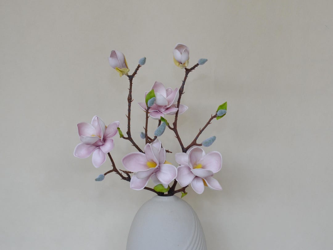 Fall Stems Artificial Magnolia Stems With Buds, Chinese Home Floral Decor, Table ...