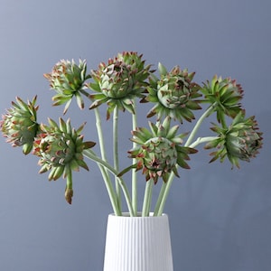 Fake Artichoke Stem, Artificial Flower Craft, Home Floral Decor, Garland Bouquet Filler, Wedding Party Bloom Arrangement, Table Centerpiece