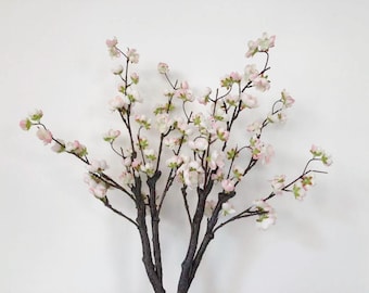 Artificial Plum Blossom Spray, Realistic Flower Branch Craft, Rustic Peach Bloom Stem, Chinese Home Floral Decor, Wedding Arrangement Gift