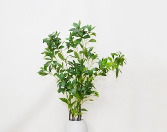 Artificial Pieris Japonica Branch with Foliage,  Tall Green Plant, Faux Green Leafy Branches, Long Decor Branches, Home Decor, Office Decor