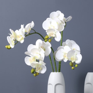 Fake Phalaenopsis Stem, Faux Butterfly Orchid, Artificial Flower Craft, Home Floral Decor, for Bouquet Garland, Wedding Party Arrangement