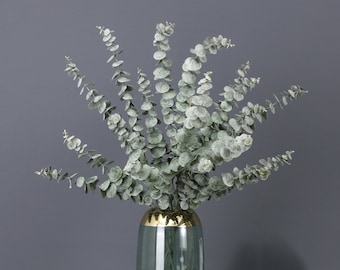 Fake Eucalyptus Leaves Branch, Twigs with Foliage, Artificial Flower Crafts, Home Floral Decor, Garland Bouquet Filler, Wedding Party Plant