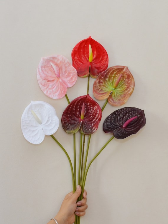 Knstliche Anthurium Stengel, Geflschte Flamingo Lilie Blumen Handwerk,  Haus Tropischen Blumendekor, Bouquet Kranzfller, Hochzeit Party  Arrangements - Etsy.de