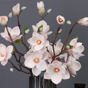 Kunstmatige Magnolia Stengels met knoppen, Chinees Huis Bloemen Decor, Tafel bloem centerpiece, bruidsboeket fillers, bruiloft bloom arrangement
