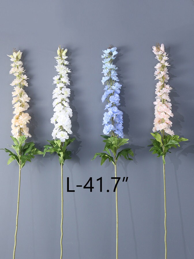 4-Pack Purple Artificial Lilac Flowers – 25.5 Inch Tall Delphinium Stems, Real Touch Silk, For Vases, Weddings, Home Decor - View #6