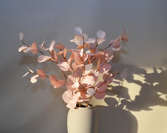 Rama de eucalipto artificial, manualidades con follaje falso, tallos de hojas de colores, decoración floral para el hogar, relleno de plantas para arcos de corona, arreglos para fiestas