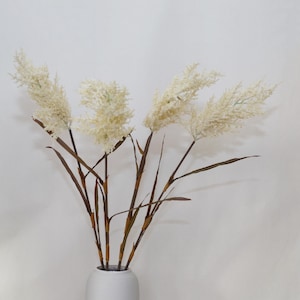 Fake Sorghum, Faux Reed Stems, Realistic Phragmites, Rustic Crops Stem, Fall Harvest Plants, Artificial Flower Crafts, Autumn Decor
