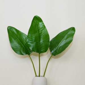 Fake Bird of Paradise Leaves, Banana Leaves, Artificial Flower Crafts, Tropical Flower Decoration, Wedding Party Bouquet Garland Filler