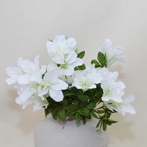 Artificial Rhododendron Bouquet, Lifelike Azalea, Realistic Faux Flowers, Home Decor, Bouquet Filler, Artificial Spring Flowers, Silk Azalea