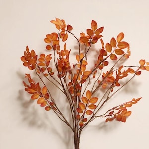 Autumn Ficus Twigs, Artificial Foliage Branches, Fall Rustic Floral Crafts, Home Flower Decor, Wedding Party Arrangement, Dining Room Plant
