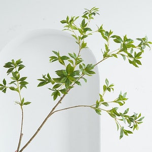 Plantas artificiais com galhos longos, galhos falsos de Pieris japonica, artesanato com plantas artificiais, decoração floral para casa, arranjo de flores para festa