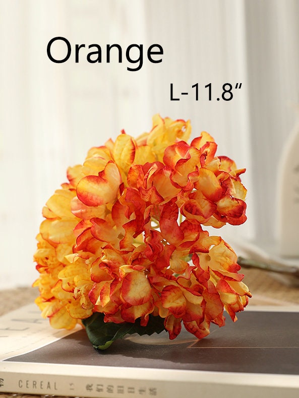 Hollyone 2Pz di Ortensie Artificiale, ortensie fiori artificiali con steli stamp