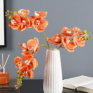 Phalaenopsis Stem With Bud, Fake Butterfly Orchid, Artificial Flower Craft, Real Touch Petals, Home Floral Decor, Bloom For Wedding Bouquet