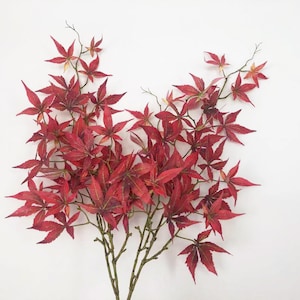 Künstlicher Ahornblattzweig, rustikaler Herbstlaub-Zweig, Hausblumendekor, Wohnzimmer mit Blumen, Hochzeitsfest-Arrangement, Handwerk für Garten