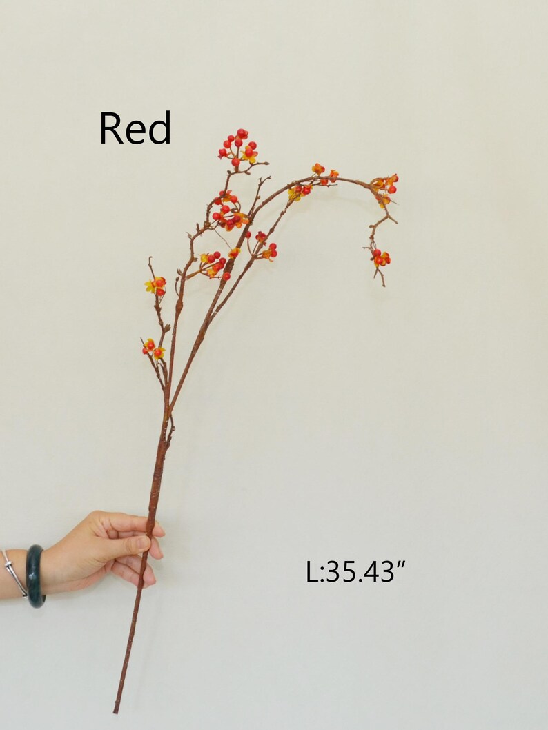 Quality Bittersweet Fruit Long Branch, Artificial Fall Berry Crafts