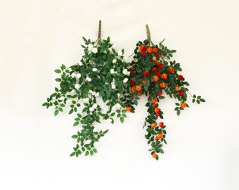 Fake Rose Hanging Wall, Artificial Flower Vine, Wedding Arrangement, Home Floral Decoration, Door Arch Decoration, Outdoor Garden Use