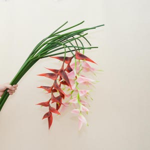 Artificial Heliconia Stem, Lifelike Heliconia , Rustic Home Decor, Event Decor Flowers, Wedding Centerpieces, Artificial Flower Crafts