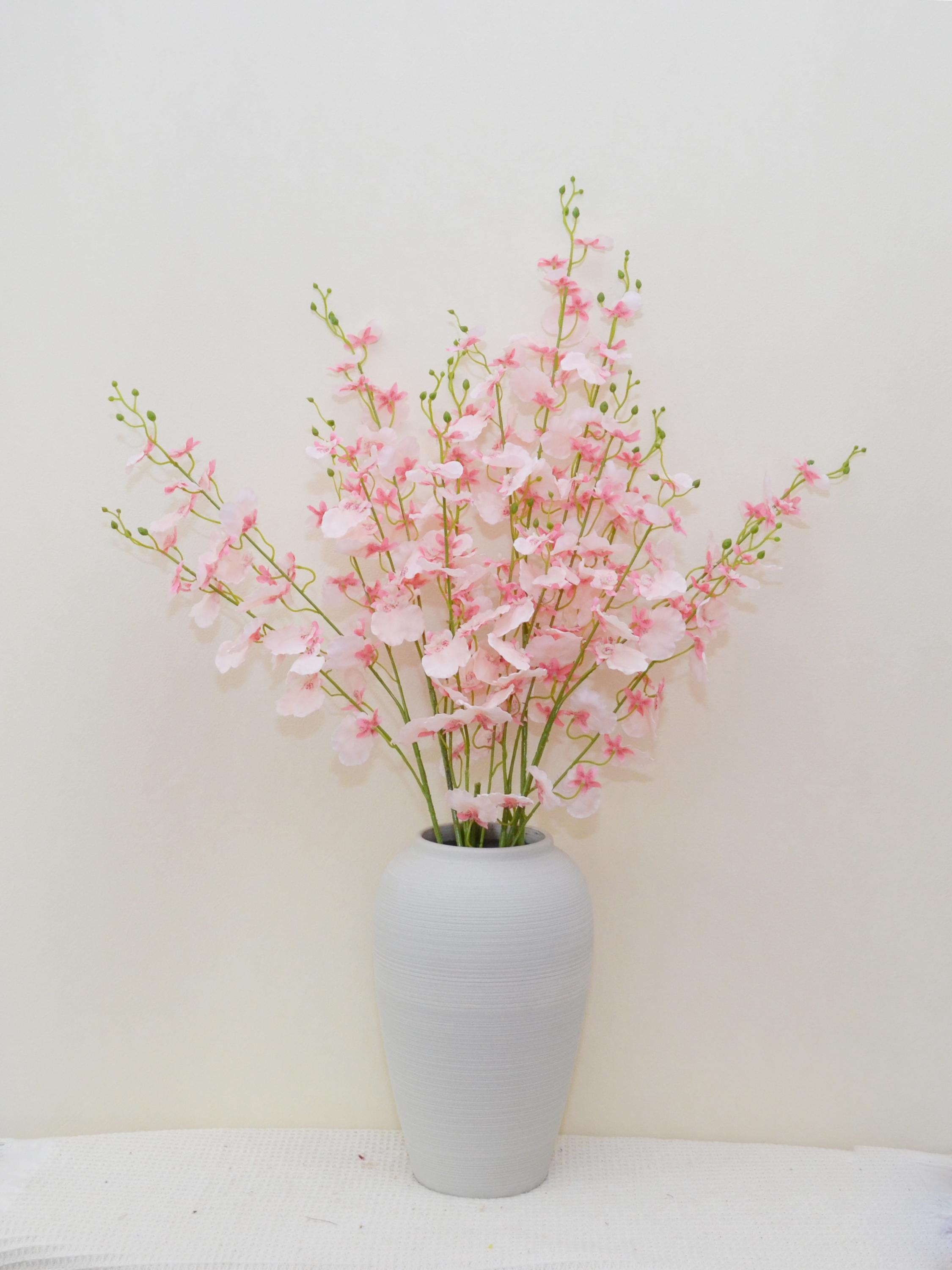 Pink Dancing Orchid Stem, Artificial Flower Craft, Real Touch