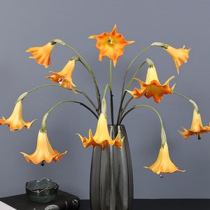Fausse trompette d&#39;ange, Brugmansia Aurea, Datura Aurea, Brugmansia Affinis, Brugmansia Suaveolens, Artisanat de fleurs artificielles, Décor floral de mariage