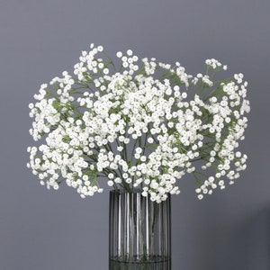 Fake Baby's Breath Stems, Artificial Gypsophila Flower Crafts , Rustic Wildflowers, Bouquet Wreath Fillers, Wedding Party Floral Arrangement