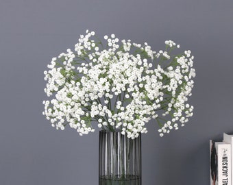 Fake Baby's Breath Stems, Artificial Gypsophila Flower Crafts , Rustic Wildflowers, Bouquet Wreath Fillers, Wedding Party Floral Arrangement