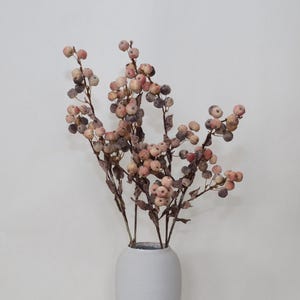 Piccoli steli di mela artificiali, rami di bacche secche finte, artigianato di bacche artificiali, decorazioni floreali per la casa, riempitivo per bouquet da sposa