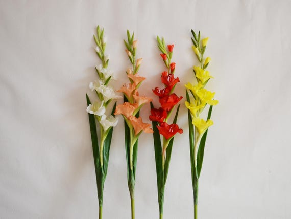 Knstliche Gladiolenblumen, echtes Bltenblatt, rustikale Wohnkultur,  Event-Dekor-Blumen, Hochzeitsmittelstcke, knstliche Blumen, fr Geschenke  - Etsy.de