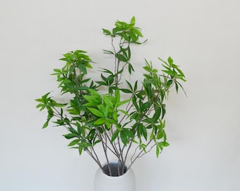 Vegetación artificial con ramas largas, ramitas falsas de Pieris japonica, artesanías con plantas artificiales, decoración floral para el hogar, centro de mesa con arreglos florales para fiestas